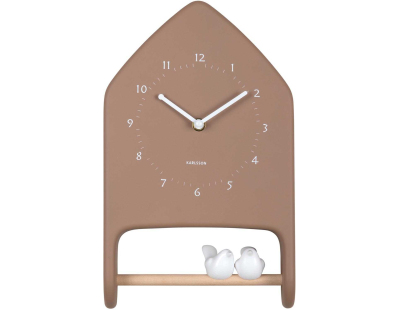 Horloge murale Love Birds (Marron)