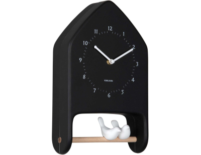 Horloge murale Love Birds (Noir)