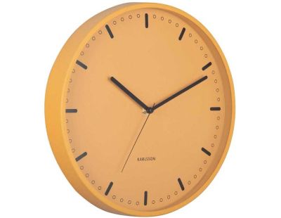 Horloge murale en aluminium Cool Retro (Jaune)
