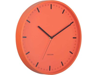 Horloge murale en aluminium Cool Retro (Orange)