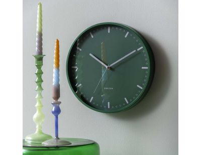 Horloge murale en aluminium Cool Retro (Vert)