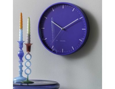 Horloge murale en aluminium Cool Retro (Bleu)