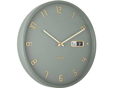 Horloge murale en aluminium Flip (Vert jungle)