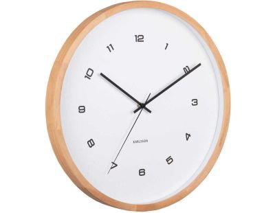 Horloge murale en bois Modesta (Blanc)