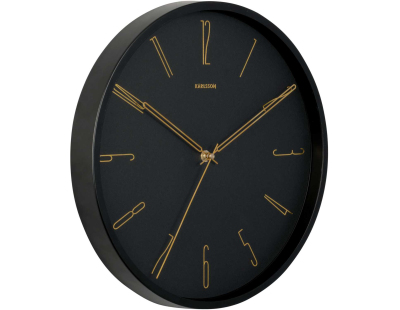 Horloge murale en métal Belle Numbers (Noir)