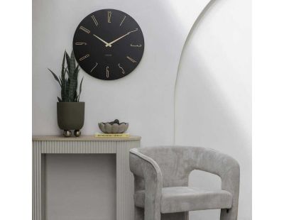 Horloge murale en métal Esmerado 60 cm (Noir)
