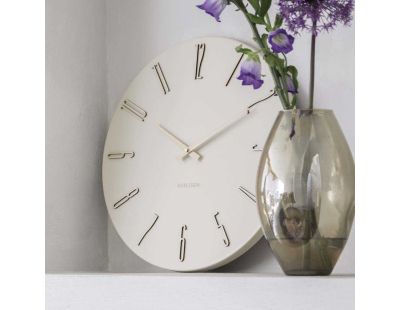 Horloge murale en métal Esmerado 40 cm (Blanc)
