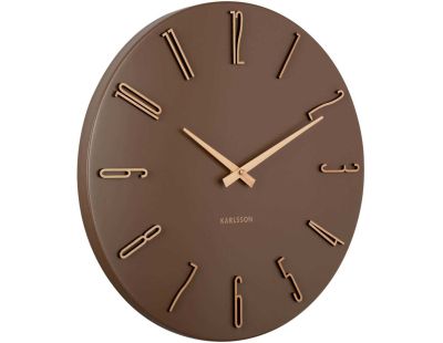 Horloge murale en métal Esmerado 40 cm (Marron)
