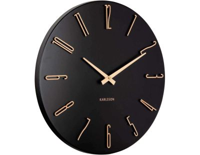 Horloge murale en métal Esmerado 40 cm (Noir)