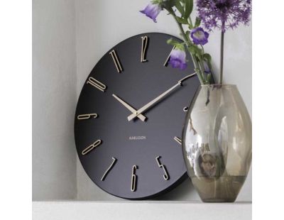 Horloge murale en métal Esmerado 40 cm (Noir)