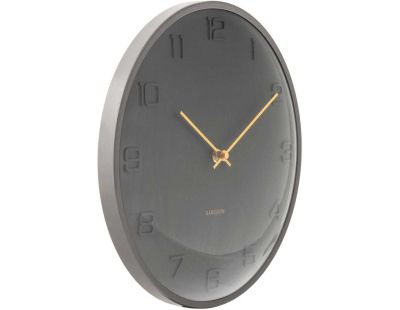 Horloge murale en métal Fuerte Dome (Gris)