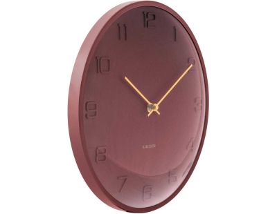 Horloge murale en métal Fuerte Dome (Rouge)