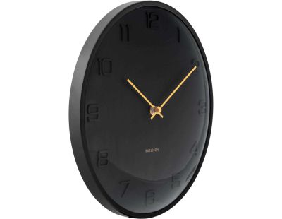 Horloge murale en métal Fuerte Dome (Noir)