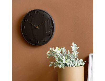 Horloge murale en métal Fuerte Dome (Noir)