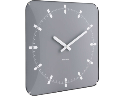 Horloge murale en métal Sucinto Dome Square (Gris)