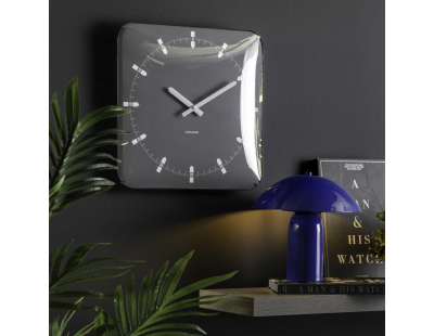Horloge murale en métal Sucinto Dome Square (Gris)