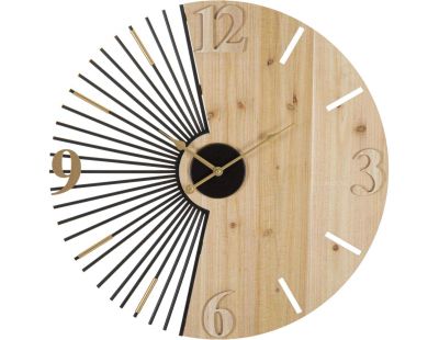 Horloge murale en métal Wordy 60 x 3.5 cm