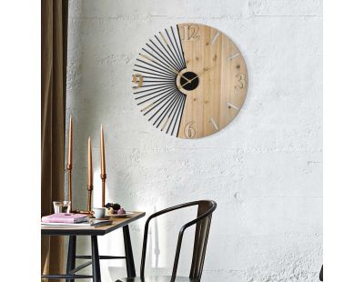 Horloge murale en métal Wordy 60 x 3.5 cm
