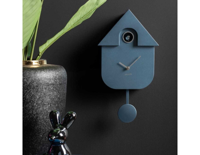 Horloge murale moderne Cuckoo (Bleu foncé métallique)