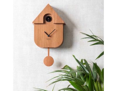 Horloge murale moderne Cuckoo (Bois foncé)
