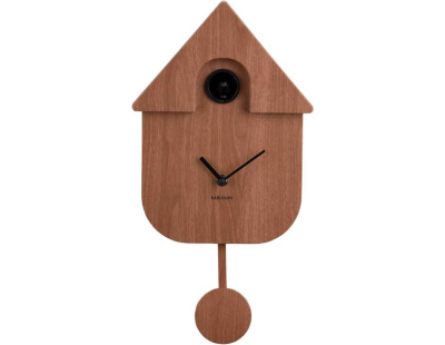 Horloge murale moderne Cuckoo (Bois foncé)