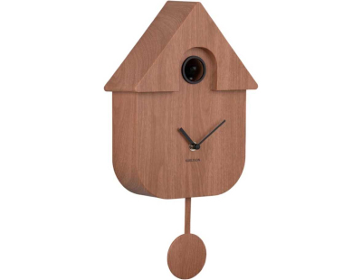 Horloge murale moderne Cuckoo (Bois foncé)