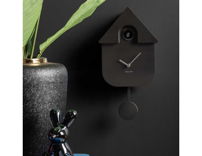 Horloge murale moderne Cuckoo (Gris foncé métallique)
