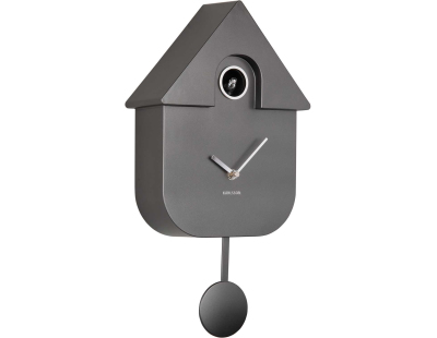Horloge murale moderne Cuckoo (Gris foncé métallique)