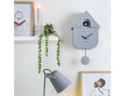 Horloge murale moderne Cuckoo (Gris souris)
