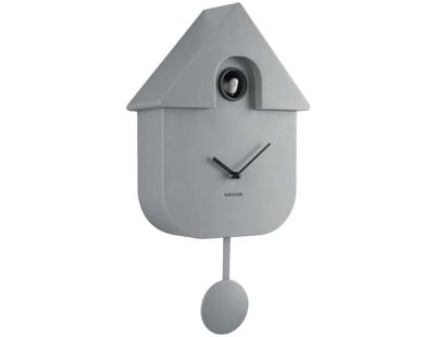 Horloge murale moderne Cuckoo (Gris souris)