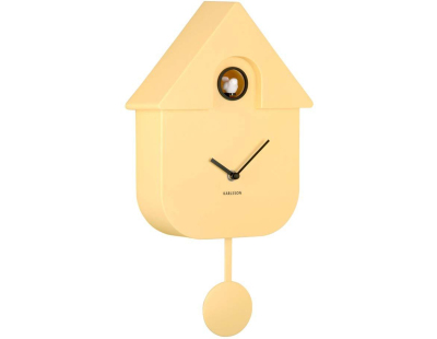 Horloge murale moderne Cuckoo (Jaune clair)