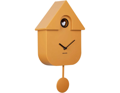 Horloge murale moderne Cuckoo (Ocre jaune)