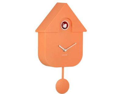 Horloge murale moderne Cuckoo (Orange)