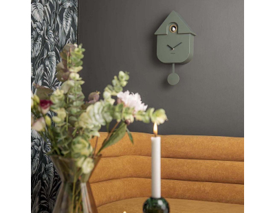 Horloge murale moderne Cuckoo (Vert)