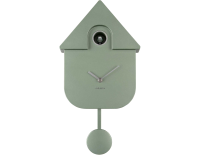 Horloge murale moderne Cuckoo (Vert jungle métallique)