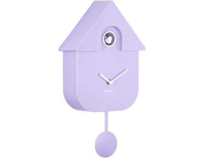 Horloge murale moderne Cuckoo (Violet clair)