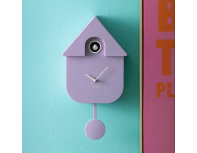 Horloge murale moderne Cuckoo (Violet clair)