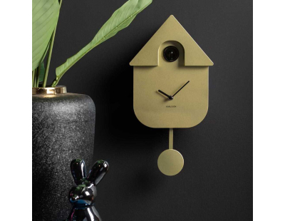 Horloge murale moderne Cuckoo (Or métallique)