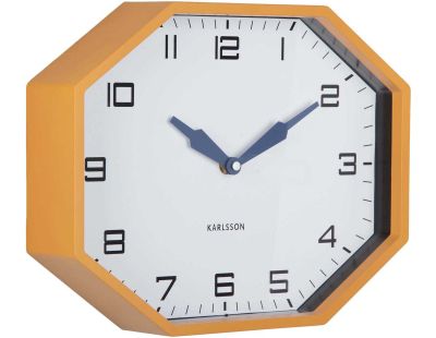 Horloge murale octogonale en résine Factory (Jaune)