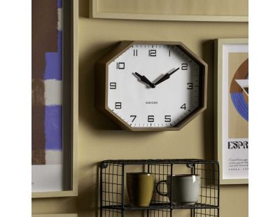 Horloge murale octogonale en résine Factory (Marron)