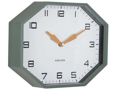 Horloge murale octogonale en résine Factory (Vert jungle)