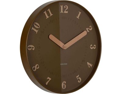 Horloge murale polypropylène Amena (Marron)