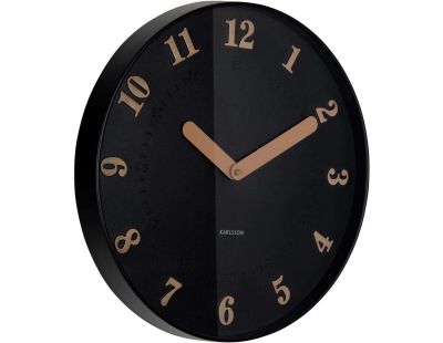 Horloge murale polypropylène Amena (Noir)