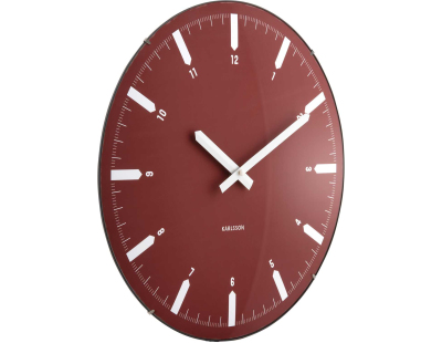 Horloge murale en polypropylène Realista Dome (Rouge)