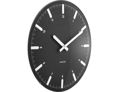 Horloge murale en polypropylène Realista Dome (Noir)