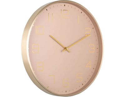 Horloge murale ronde Elegance Glow (Marron clair)