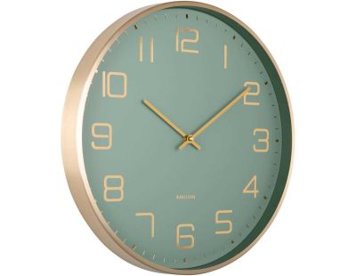 Horloge murale ronde Elegance Glow (Vert)