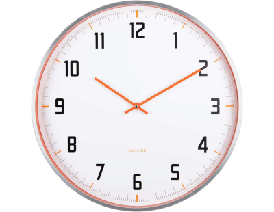 Horloge murale ronde 40 cm Sporty (Orange)