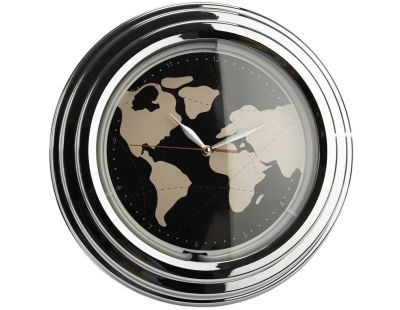Horloge néon mappemonde 30 cm