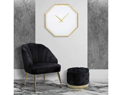 Horloge octogonale en métal Goldy 56 x 6.5 x 56 cm